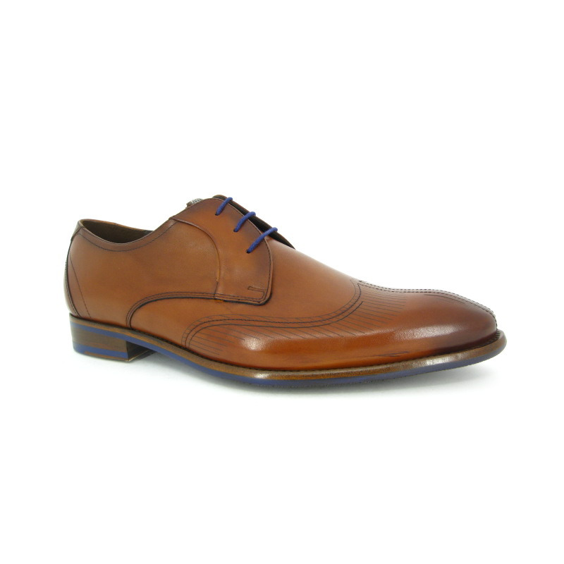 Floris Van Bommel Veterschoen Cognac