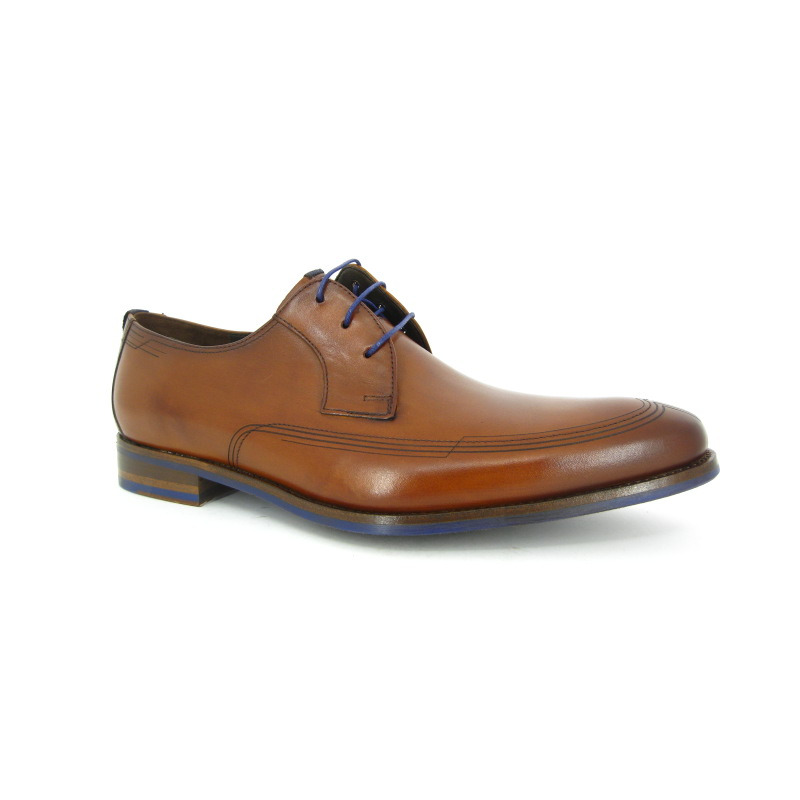 Floris Van Bommel Veterschoen Cognac
