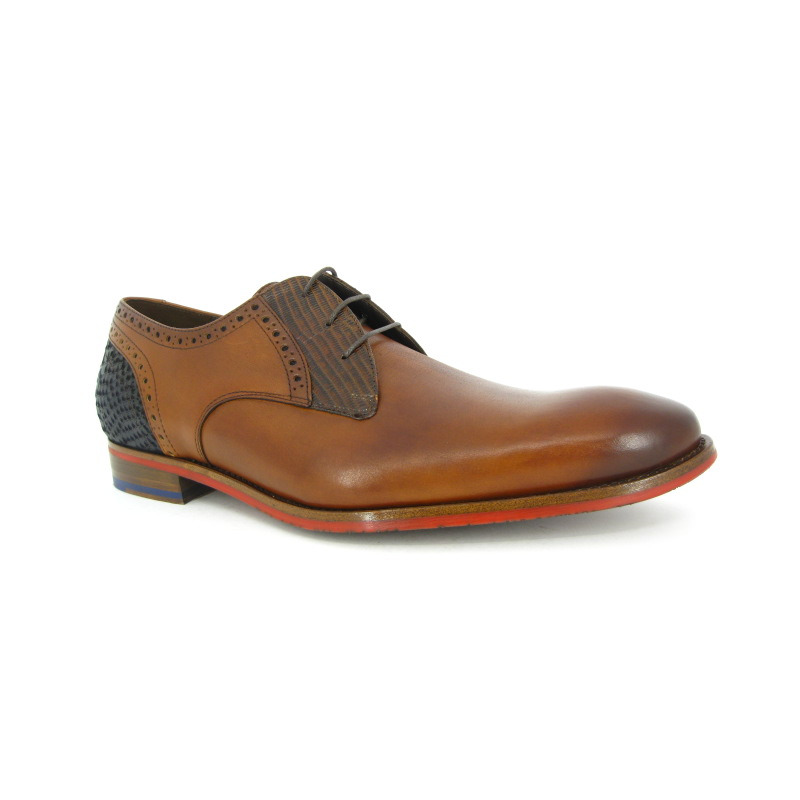 Floris Van Bommel Veterschoen Cognac