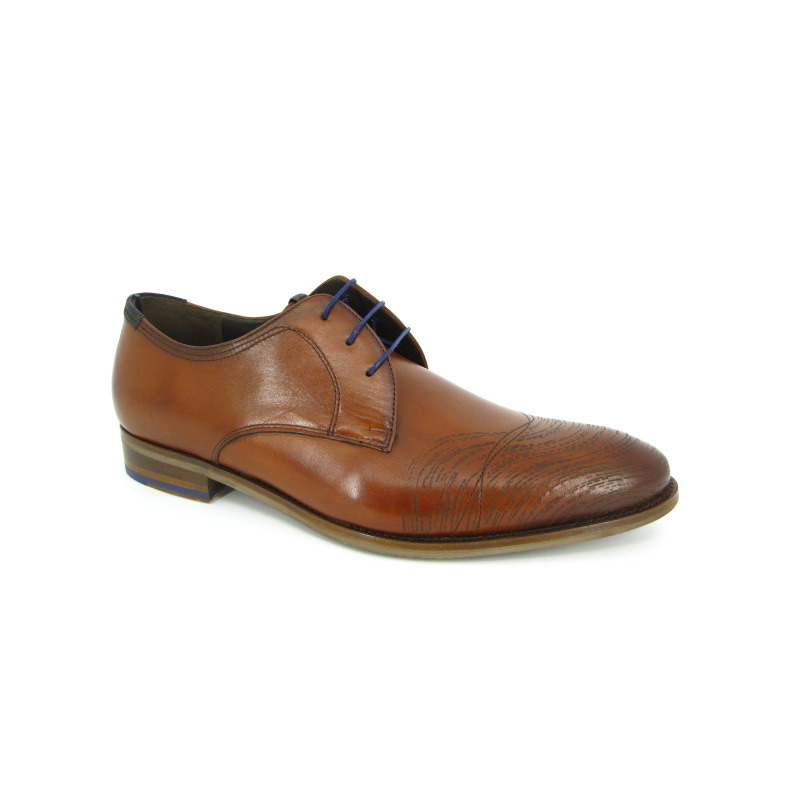 Floris Van Bommel Veterschoen Cognac