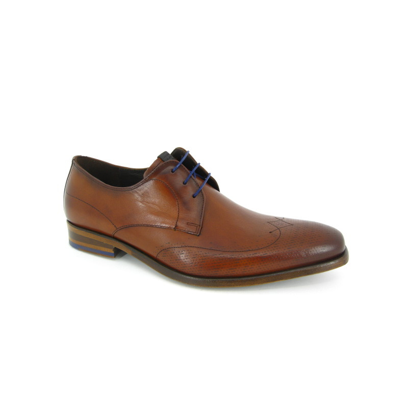 Floris Van Bommel Veterschoen Cognac