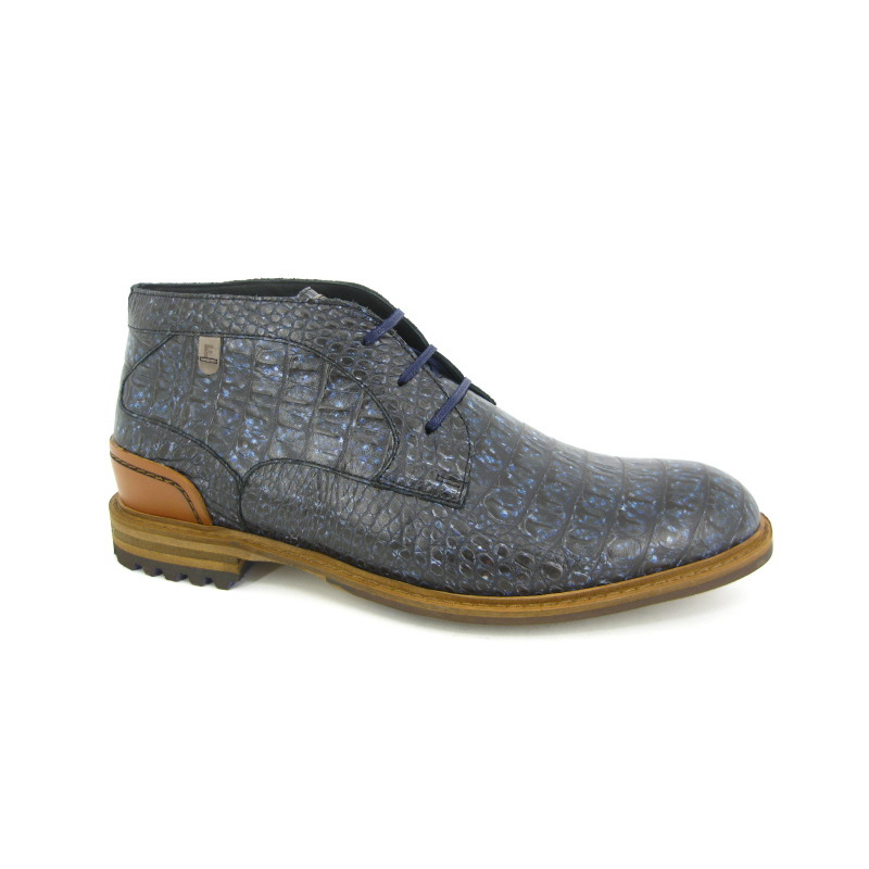 Floris Van Bommel Veterschoen Blauw donker