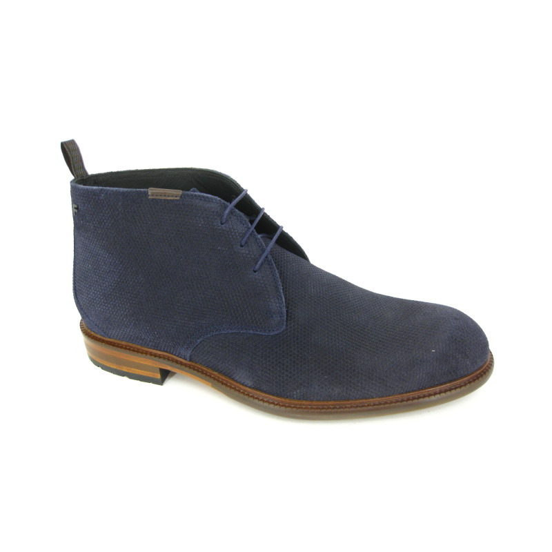 Floris Van Bommel Veterschoen Blauw donker