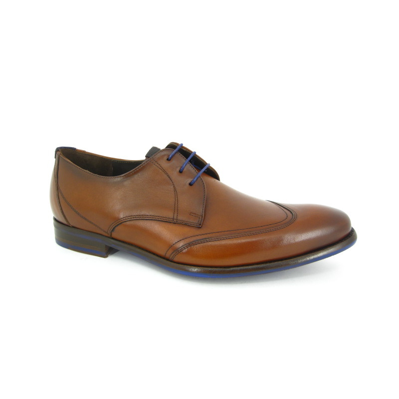 Floris Van Bommel Veterschoen Cognac donker